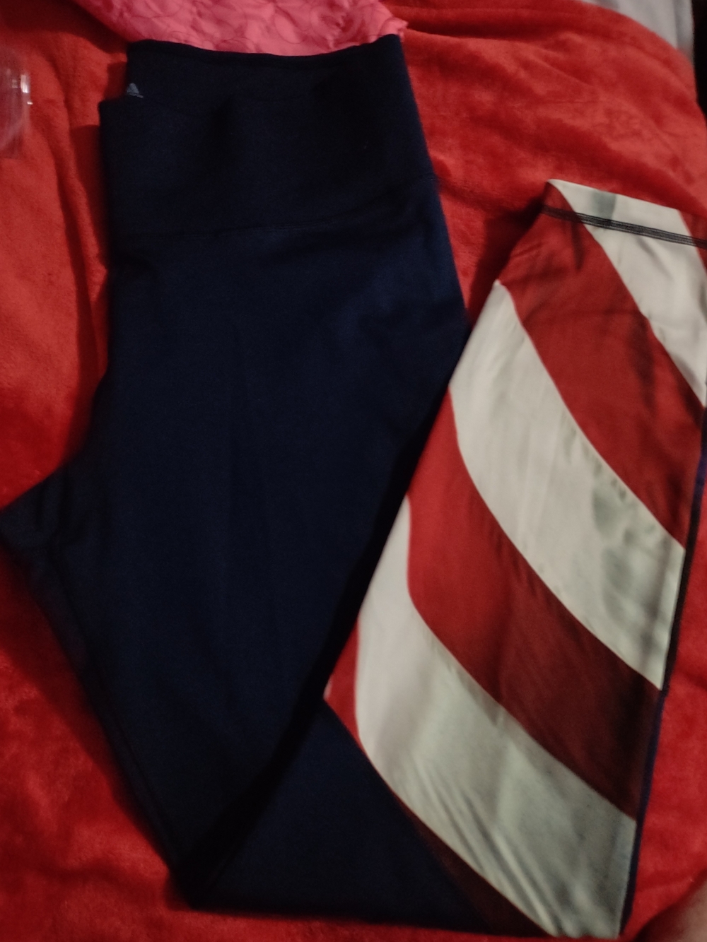 Adidas Ladies L USA Volleyball Navy Leggings - Picture 3 of 9
